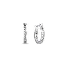 Heliophilia Silver Pendientes de Plata de Ley 925 con Circón